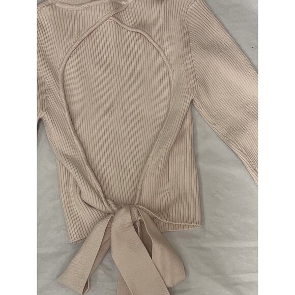 Zara Open Back Top - KNIT TOP SWEATER - Size - M - Cream - Picture 4 of 12